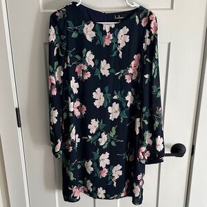 Lulu's Navy Floral Dress